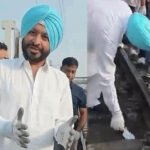 लुधियाना रेलवे स्टेशन पर मंत्री बिट्टू का अलग अंदाज, ट्रैक पर उतरकर उठाए कचरे और बच्चों के डायपर