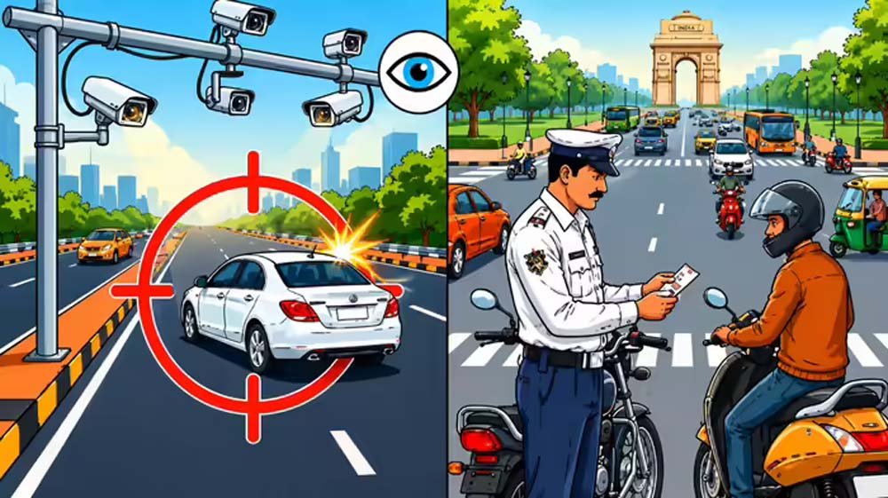 दिल्ली में छह महीने में कैमरों ने पकड़े 26 लाख ट्रैफिक नियम उल्लंघनकर्ता