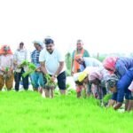 कृषि कार्यों में शामिल हुए शिक्षा मंत्री गजेन्द्र यादव