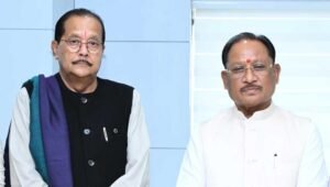 मुख्यमंत्री  विष्णु देव साय से झारखंड के वित्त मंत्री  राधाकृष्ण किशोर ने की सौजन्य भेंट