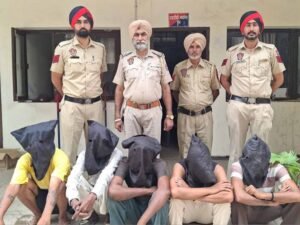 पंजाब पुलिस ने बड़ी साजिश नाकाम की, वारदात से पहले 5 बदमाश हथियारों सहित दबोचे
