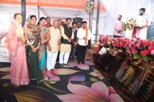 उपमुख्यमंत्री  विजय शर्मा ने किया शौर्य वाटिका का भूमिपूजन, लगभग 79 लाख रुपए के विकास कार्यों का किया लोकार्पण