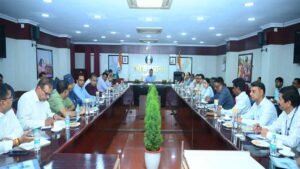 राष्ट्रपति द्रौपदी मुर्मू के छत्तीसगढ़ प्रवास की तैयारियों  के संबंध में लोकभवन में बैठक आयोजित