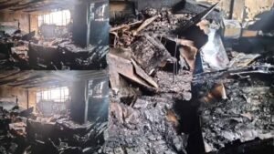 पलवल में इलेक्ट्रॉनिक्स शोरूम में भीषण आग, 2 करोड़ का सामान जलकर राख