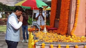 छत्तीसगढ़ में शांति और सुरक्षा के लिए वीर जवानों का बलिदान अविस्मरणीय-वन मंत्री केदार कश्यप