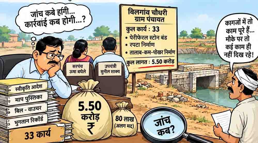 खबर का असर: 5.50 करोड़ के निर्माण कार्यों की जांच के निर्देश, दोषियों पर होगी कार्रवाई