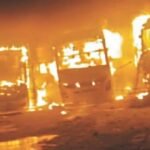 जोधपुर में खौफनाक हादसा, बिजली के तारों की चपेट में आया ट्रक; पाल रोड पर 4 बसें जलकर खाक