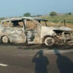 हाईवे पर कार में लगी आग, डायल-112 की तत्परता से 07 यात्रियों को सुरक्षित बाहर निकाल कर अस्पताल पहुँचाया